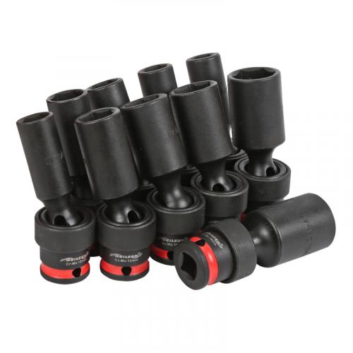 UNIVERSAL SWIVEL DEEP IMPACT SOCKET SET 10-PIECE 3/8 DRIVE